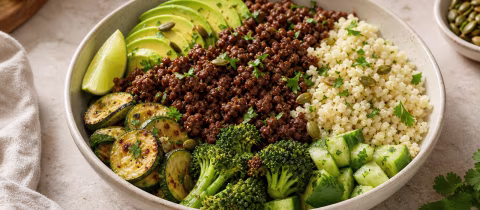 Boy Kibble, But Make It Keto: My Beef and Cauliflower Rice Bowl